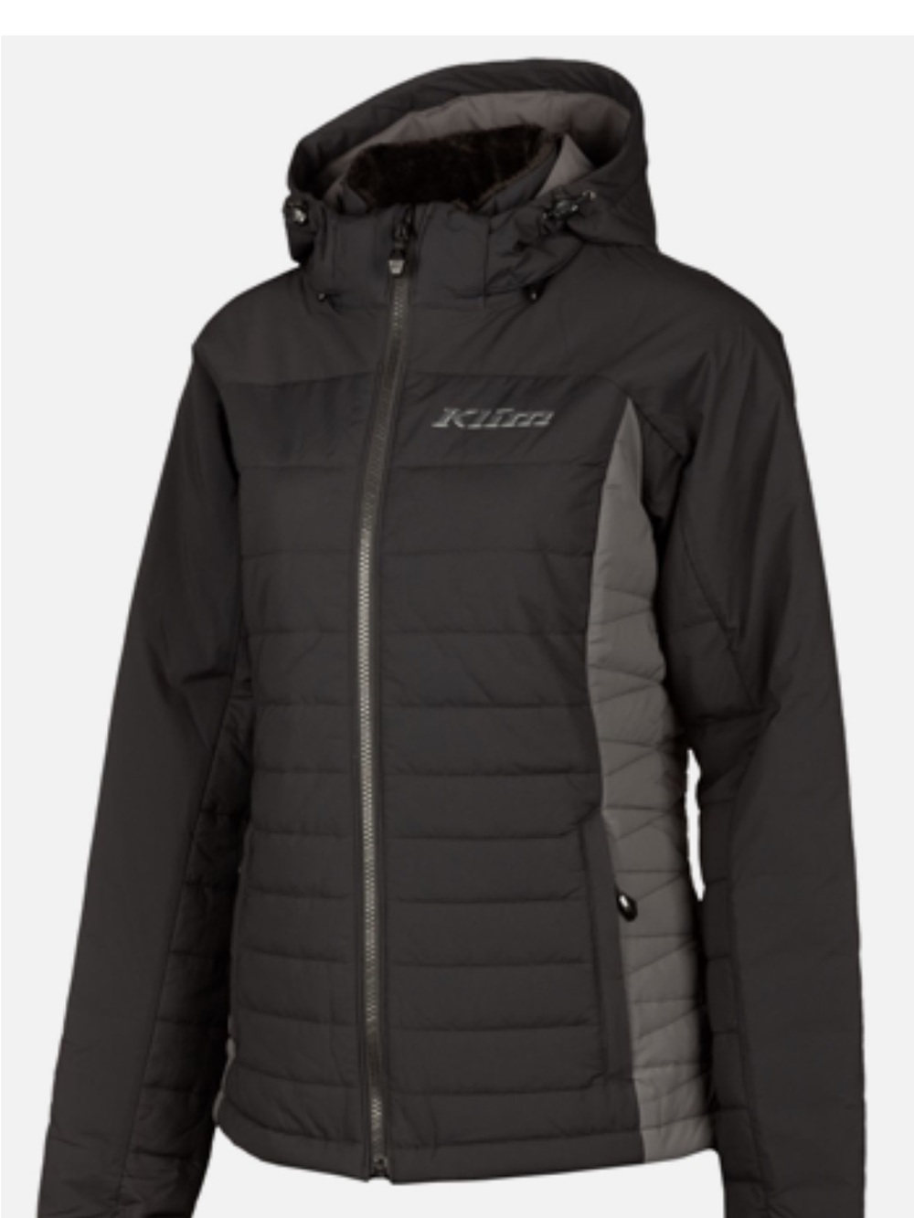 Klim Women's Black and Gray Insulated Hooded Puffer Jacket